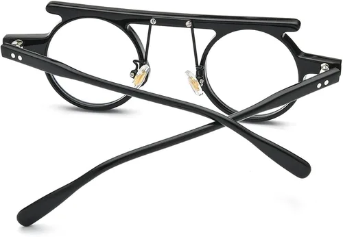 Vista 6 de HEPIDEM Marco de gafas de acetato para hombre gafas redondas retro para mujer gafas ópticas