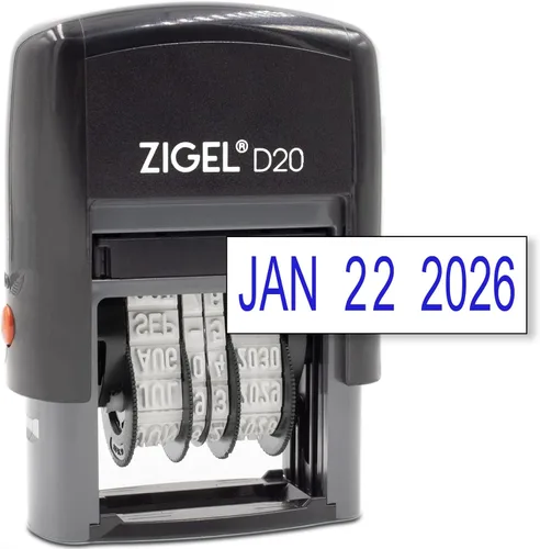 Vista 15 de ZIGEL D10 Office Date Stamp - Sello de fecha autoentintado - Negro