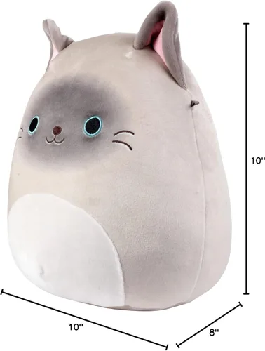 Vista 7 de Squishmallows Felton el gato siamés de 10" - Peluche con licencia oficial de Kellytoy - Juguete de peluche coleccionable suave y esponjoso de gatito