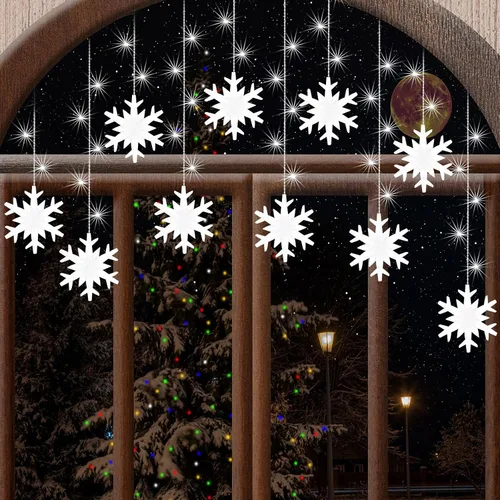 Vista 7 de LAMPHOME Luces de Navidad de carámbanos, 155 luces LED de 141 pulgadas conectables para el día de San Valentín, 10 gotas, 11 modos, cortina
