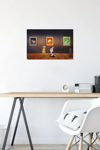 Vista 44 de Trends International Lucia Heffernan Art - Póster de pared de museo del perro, 22.375 x 34 pulgadas, versión enmarcada en negro Versión con marco