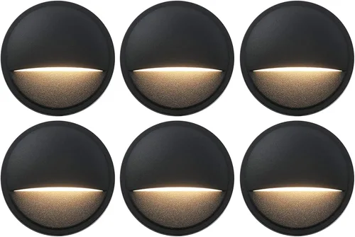 Vista 11 de GKOLED Luces LED de Cubierta de Bajo Voltaje, Luz de Barandilla de Escalón de Paisaje con Chips LED Integrados de 2W, Accesorios de Iluminación
