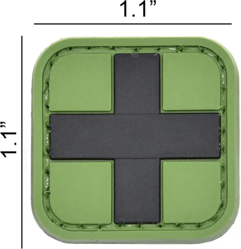 Vista 2 de Medic - Parche paramédico para emergencias médicas de emergencia médica EMT, de goma de PVC, con gancho y bucle, equipo táctico, mochila militar