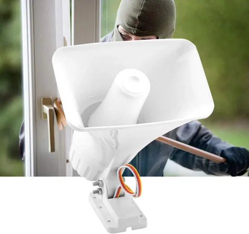 Vista 9 de lyrlody 150 DB DC 12V Dual Alarm Siren, Loud High with ABS Fireproof Housing for Home Security Burglar Alarm System