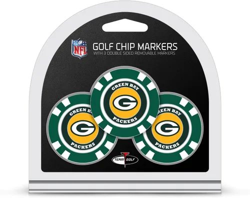 Vista 10 de Team Golf Tamaño de fichas de póquer de la NFL con marcadores de esmalte de doble cara más pequeños