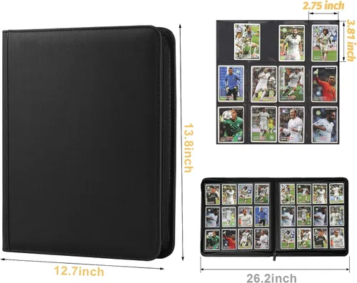 Vista 2 de GERMUN Carpeta de tarjetas coleccionables con 12 bolsillos, 720 bolsillos, carpeta de colección de tarjetas, carpeta de álbum de tarjetas para MTG