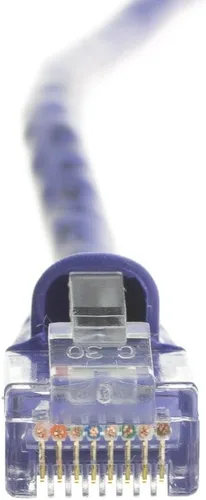 Vista 4 de CableWholesale Cable Ethernet Cat6, 24AWG, conector de placa dorada RJ45, 4 pares de cobre trenzado, cable de conexión de red de Internet de par