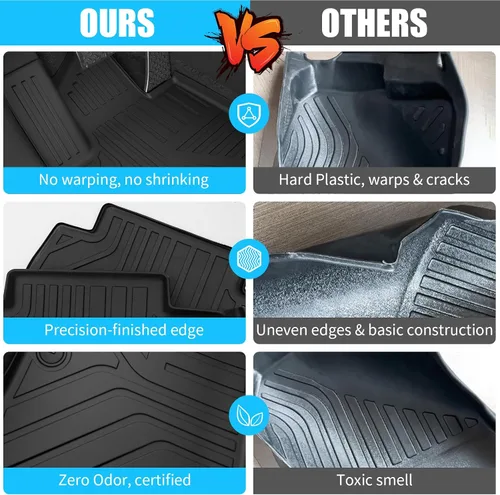 Vista 12 de Bomely Alfombrillas de Piso Compatible con Nissan Rogue 2021-2025 2026 Alfombrilla de Maletero Forro de Carga TPE Para Todo Clima Protector