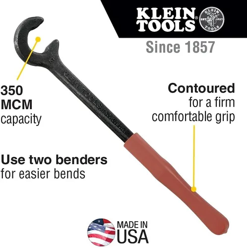 Vista 6 de Klein Tools Pelacables grande (2/0-250 MCM) y doblador de cables, 12 pulgadas