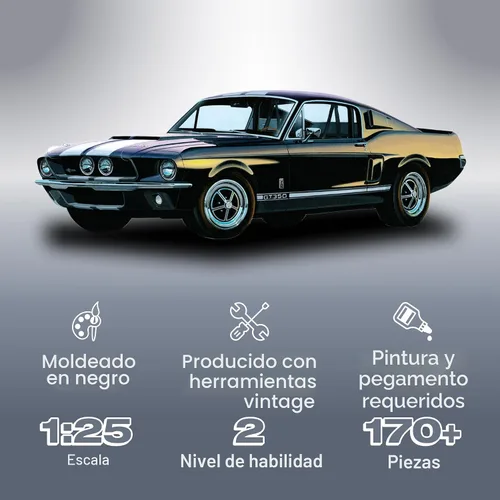 Vista 2 de AMT 1:25 Escala Kit de Modelo 1967 Shelby GT-350