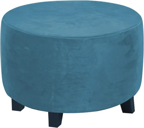 Vista 31 de H.VERSAILTEX Terciopelo de lujo de felpa de una pieza, rectangular, elástica, funda plegable para taburete o almacenamiento, cubierta elástica