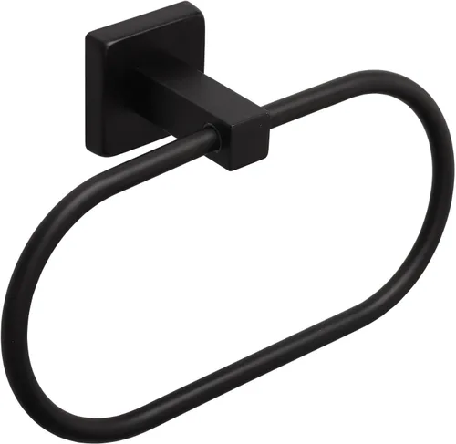 Vista 10 de TocTen Toallero de mano para baño, toalla de pared con estante de madera, toallero de mano de metal de alta calidad, accesorios de baño, colgador