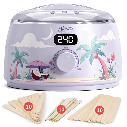Vista 9 de Ajoura Kit de calentador de cera digital, sistema de depilación de calor Verde
