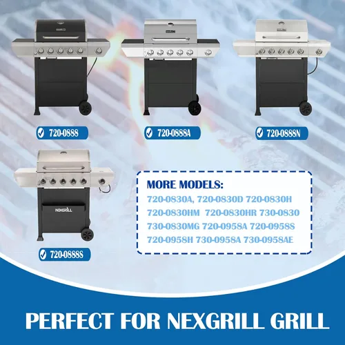 Vista 2 de SafBbcue Kit de piezas de parrilla para piezas de repuesto Nexgrill 720-0888 720-0888N Home Depot Nexgrill Grill Parts 720-0830H 720-0783E BHG
