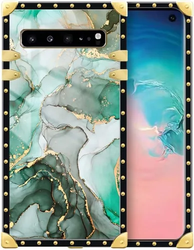 Vista 169 de Funda compatible con Samsung Galaxy S10 4G, TPU suave de lujo y parte trasera de policarbonato duro para niñas y mujeres, funda protectora a prueba