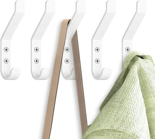 Vista 11 de GlazieVault Ganchos de pared para colgar abrigos de pared, ganchos de puerta (paquete de 10), resistentes para montar en la pared, diseño premium