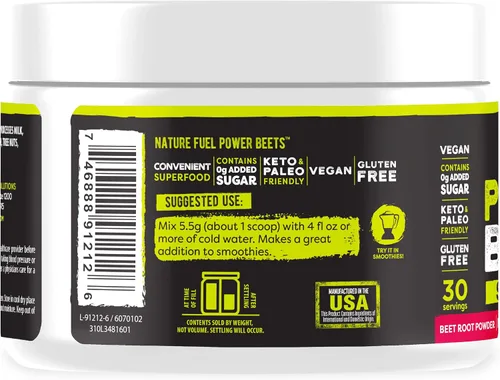 Vista 7 de Healthy Delights Nature Fuel Power Beets, jugo de remolacha vegano en polvo, polvo de remolacha para la presión arterial alta, 0 g de azúcar