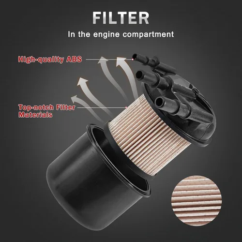 Vista 4 de Filtro de combustible diésel 6.7L Powerstroke compatible con Ford F-250 F-350 F-450 F-550 Super Duty V8 2017-2025 Reemplazo# FD4624 FD4625