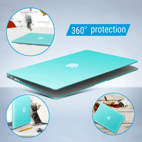 Vista 9 de IBENZER - Funda compatible con MacBook Air de 11 pulgadas, modelo A1370 A1465, funda de plástico suave al tacto, rígida, en paquete con funda