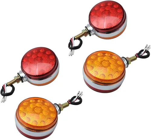 Vista 19 de Astra Depot 2 luces cuadradas de 51 LED para guardabarros de remolque, luces direccionales, doble cara, pedestal, luz de esquina, reflector, doble