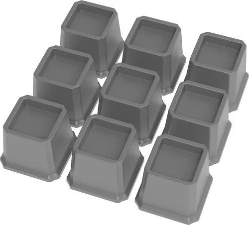 Vista 37 de Elevadores de Cama de 2 Pulgadas Resistentes Elevadores de Cama, Juego de 6 Eleva Hasta 2000 Libras Elevador de Muebles para Sofá y Mesa, Negro