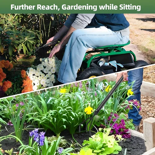 Vista 3 de Juego de herramientas de jardín, 5 piezas de herramientas de jardín con extensiones, herramienta de jardinería de metal resistente a prueba