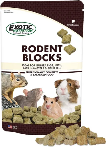 Vista 8 de Bloques de roedores - Alimento nutricional para roedores - para ratas, ratones, ardillas, degus (3 libras)