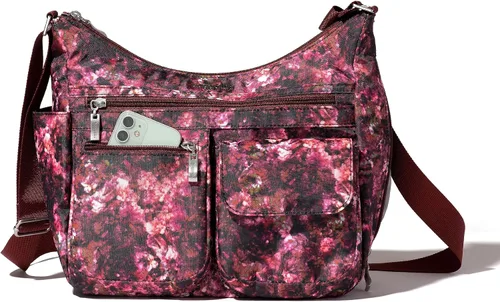 Vista 85 de Baggallini womens Everywhere Bagg Crossbody Women 11x9 Lightweight Nylon Hobo Water-resistant Travel Bag W/Rfid
