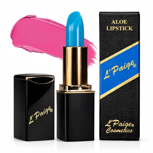 Vista 24 de L'Paige L02 - GRAPE ICE Designer Lipstick Base de aloe vera, de larga duración, hidratante Morado claro con acabado helado iridiscente
