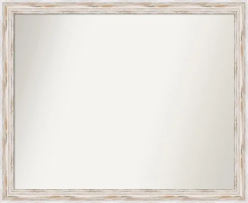 Vista 346 de Amanti Art Espejo personalizado, espejo de baño estrecho Alexandria White Wash, espejo de pared o espejo de tocador de baño sobre el fregadero