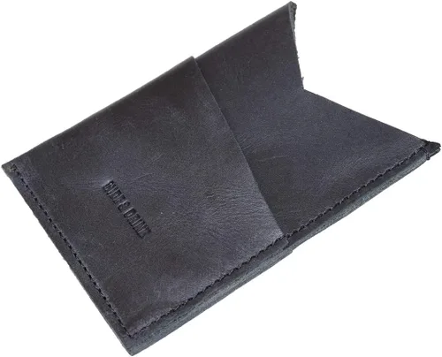 Vista 4 de Hide & Drink, Tarjetero de cuero con corte triangular, con capacidad para hasta 6 tarjetas y billetes plegados, organizador de dineroaccesorios