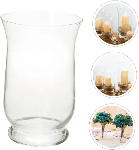 Vista 6 de Candelabro transparente de cristal elegante para decoración del hogar para sala de estar, dormitorio, oficina y eventos