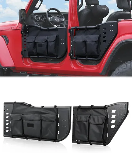 Vista 8 de JROAD Wrangler JK - Puertas tubulares de verano para Jeep Wrangler JK Unlimited de 2 puertas (excluye los modelos JL y JT) Puertas delanteras 2