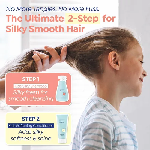 Vista 7 de GOONGBE Acondicionador Suavizante para el Cabello para Niños - Acondicionador Coreano para Cabello Brillante para Niños con Cabello Débil