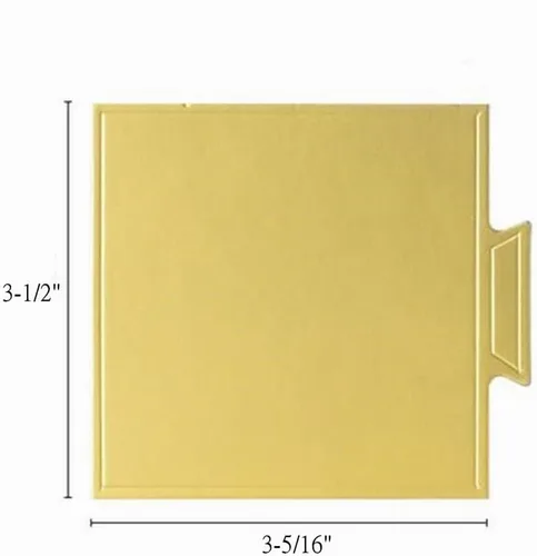 Vista 4 de 200 mini tablas para tartas, bases cuadradas para pasteles, bandeja