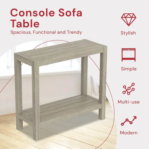 Vista 3 de Safdie & Co - Mesa de entrada de granja color gris pardo oscuro, mesas de consola para entrada, uso como mesa de entrada, escritorio de pasillo