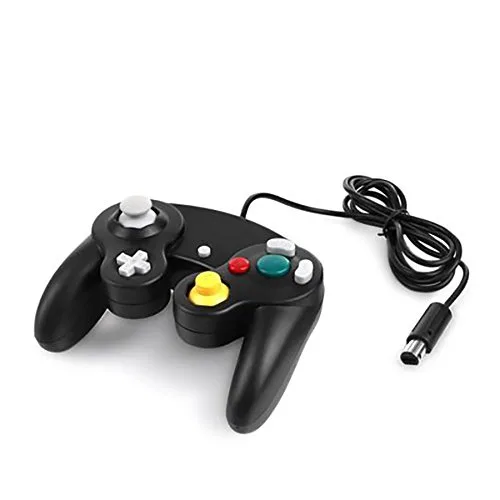 Vista 2 de QUMOX black wired classic controller joypad gamepad for Ntdo game-cube gc & wii