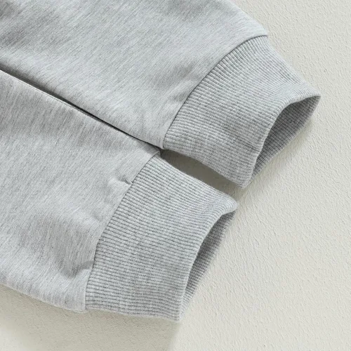Vista 7 de Conjunto de ropa para bebé recién nacido, sudadera de manga larga y pantalones para niños pequeños, para otoño e invierno, 2 piezas