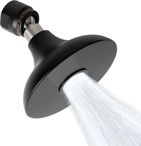 Vista 15 de High Sierra® HALF DOME® Metal sólido sin plomo 1.25 GPM galardonado. Cabezal de ducha de flujo ultra bajo. Boquilla patentada nunca se obstruye Oro