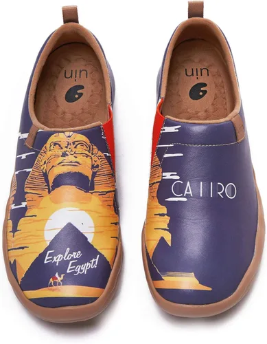 Vista 31 de UIN Zapatos de viaje para caminar para hombre, sin cordones, de lona, informales, ligeros, cómodos y modernos, diseño de perritos felices Ahhhhh