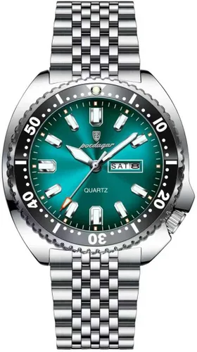 Vista 11 de Hombres de negocios reloj fecha semana impermeable luminoso hombre de lujo reloj de pulsera deportes acero inoxidable hombres moda cuarzo relojes
