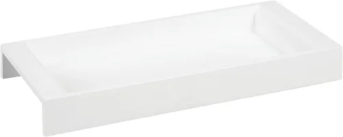 Vista 9 de mDesign Bandeja pequeña de madera, 5 "x 11" x 1.23" de alto, blanco