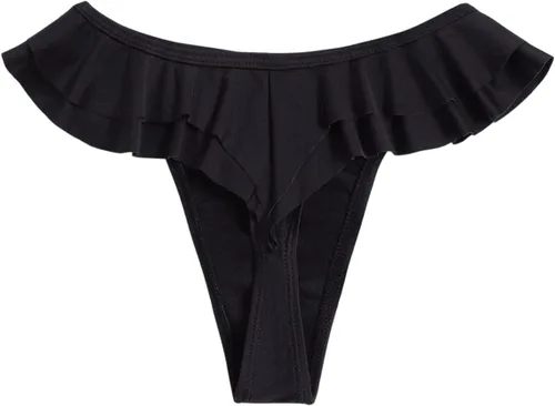 Vista 4 de Verdusa Traje de baño de bikini para mujer con ribete de volantes