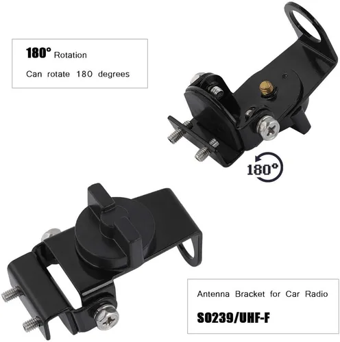Vista 3 de Soporte de montaje de antena ajustable RB20 para radio de coche, rotación