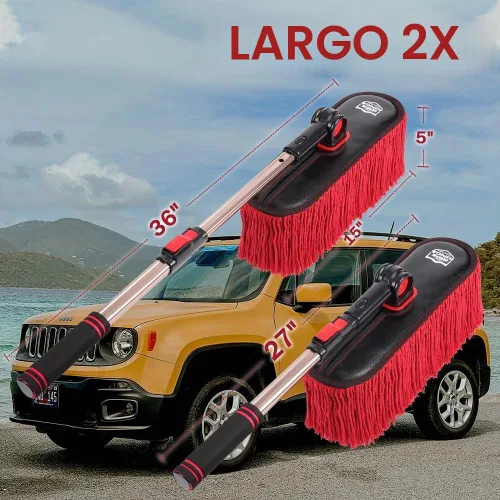 Vista 2 de Plumero extensible exterior para automóvil, algodón encerado