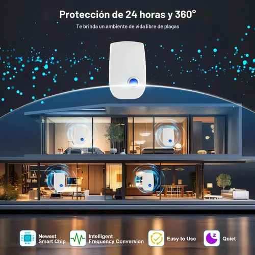 Vista 5 de 2026 Repelente de plagas ultrasónico mejorado, repelente de ratones para interiores para ratas, ratones, roedores, cucarachas, insectos, mosquitos