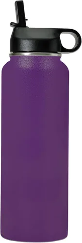 Vista 2 de LaserGram Botella de agua personalizada, soporte de mano de gimnasta, acero inoxidable de doble pared aislada al vacío con popote superior, regalo
