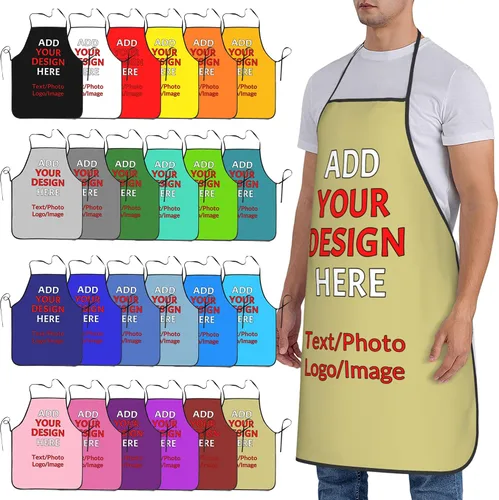 Vista 24 de Delantales personalizados con tu imagen, texto, foto, logotipo, diseña tus propios delantales para jardinería, cocina, cocina