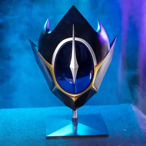 Vista 2 de Evere Code Geass Mask Cosplay Helmet Lelouch Zero Full Scale 11 Replica Halloween Anime Collectibles Props