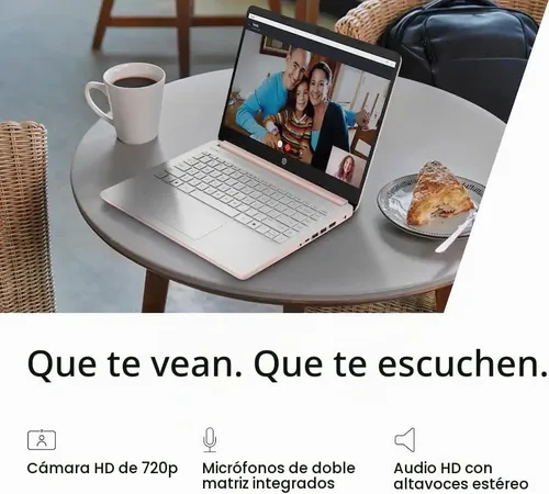 Vista 6 de HP Computadora portátil de 14 pulgadas con Microsoft Office 365, 128 GB UFS, 4 GB de RAM, procesador Intel N150, Windows 11, hogar y oficina, oro